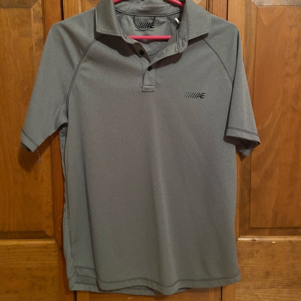 Grey American eagle polo